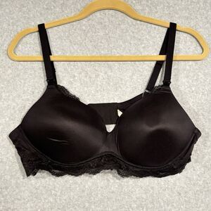 MOMANDA Nursing Bra 40C Black Wireless Lace Maternity Breastfeeding Bralette
